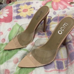 EGO Perplex Pointed Peep Toe Mule High Heel Size 7